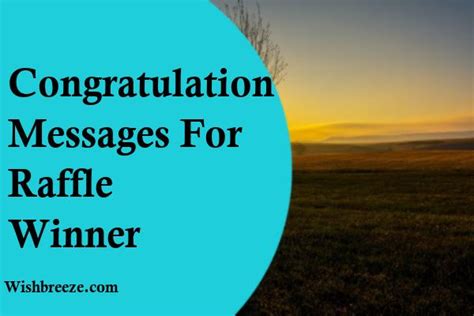 Congratulation Messages, Wishes and Captions for Raffle Winner.